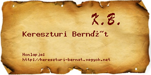 Kereszturi Bernát névjegykártya